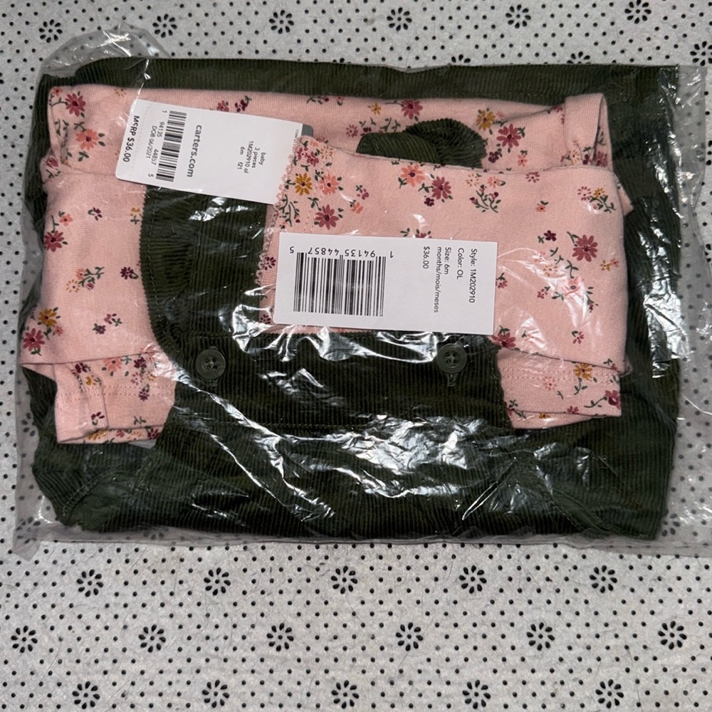 πNWT π CUTE LITTLE GIRLS 3 PIECE CORDUROY DRESS SIZE 6 MONTHS - Picture 6 of 8
